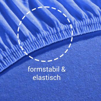 Preview: Boxspringbett-Topper Übergrösse Qualitäts-Jersey Fixleintuch - Royal - 100% Baumwolle, Öko-Tex Standard 100, 200 x 200 cm - Bügelfrei, waschbar