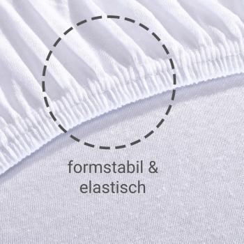 Preview: Boxspringbett-Topper Fixleintuch 160x200 cm - Qualitäts-Jersey, Oeko-Tex Standard 100 zertifiziert - 100% Baumwolle, bügelfrei, 60° maschinenwaschbar Preview: Boxspringbett-Topper Fixleintuch 160x200 cm - Qualitäts-Jersey, Oeko-Tex Standard 100 zertifiziert - 100% Baumwolle, bügelfrei, 60° maschinenwaschbar