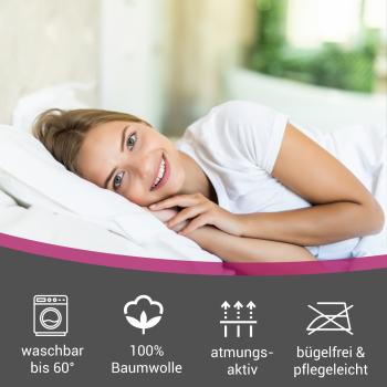 Preview: Drap-housse en jersey Superb pour lit à eau/boxspring, rouge, 200 x 220 cm