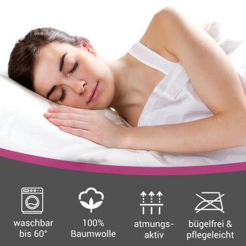 Preview: Drap-housse jersey premium pour lit double, 100% coton, écru, 160 x 200 cm