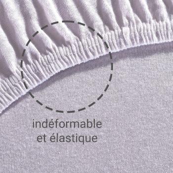 Preview: Drap-housse jersey, 100% coton, gris argenté, 200 x 200 cm