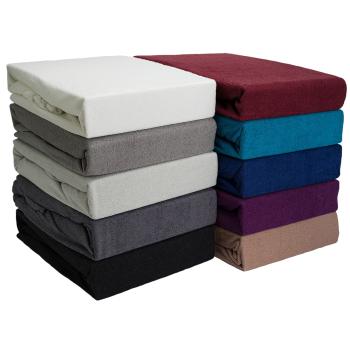 Preview: Luxus Frottee Fixleintuch - Einzelbett Spannbettlaken 90x200 cm - Öko-Tex Standard 100 - 80% Baumwolle 20% Mikrofaser - Weiss - Atmungsaktiv - Bügelfrei