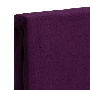 Preview: Luxus Frottee Fixleintuch Einzelbett - 80% Baumwolle 20% Mikrofaser aubergine - warmes Schlafklima - 90x200cm + 30cm Steg - Öko-Tex Standard 100 zertifiziert
