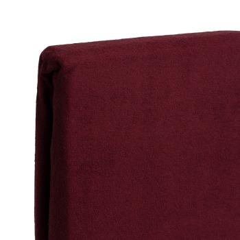 Preview: Single bed luxury terry fitted sheet, 80% cotton, 20% microfiber, Bordeaux, 90 x 200 cm