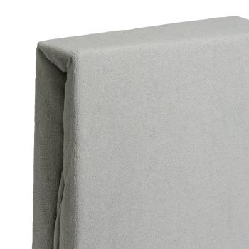 Preview: Luxury terry single bed quality fitted sheet, silver, 28cm bar