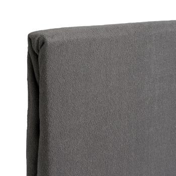 Preview: Luxury terry double bed fitted sheet, oversize, gray, 28 cm bar