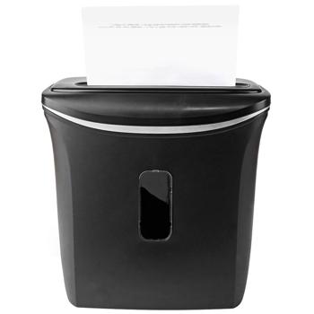 Preview: Sicherer Aktenvernichter mit hoher DIN P-4 Sicherheit: Streifenschnitt (4mm) für A4-Papier u. Kreditkarten, schwarz–für den Schutz Ihrer persönlichen Daten