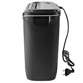 Preview: Sicherer Aktenvernichter mit hoher DIN P-4 Sicherheit: Streifenschnitt (4mm) für A4-Papier u. Kreditkarten, schwarz–für den Schutz Ihrer persönlichen Daten