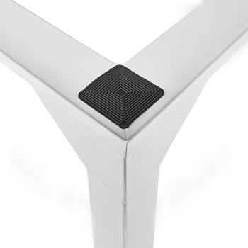 Preview: Support Lave-linge & Sèche-linge - Ménage Dos & Sol - Métal Blanc, 150kg, Anti-vibrations, Rangement, Pieds Réglables, 61x30x55cm