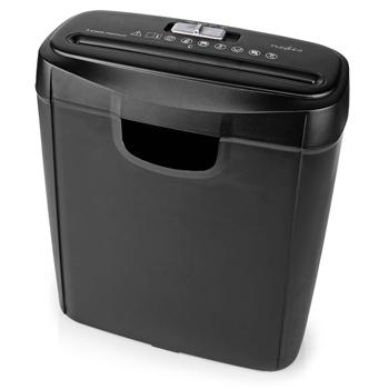 Preview: Sicherer Aktenvernichter mit DIN P-2 Sicherheit: Streifenschnitt (6mm) für A4-Papier u. Kreditkarten, schwarz–für den Schutz Ihrer persönlichen Daten