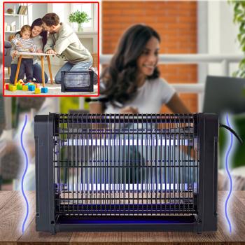 Preview: Efficace insetticida UV, 16W, 2 tubi UV - IP20, 40x26x10cm, per un controllo degli insetti affidabile e privo di sostanze chimiche 