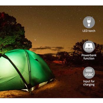 Preview: Radio di emergenza con DAB+/UKW, radio a manovella, lampada a LED e funzione SOS - ideale per la preparazione alle crisi e all‘aperto, power bank integrato per l‘alimentazione di emergenza