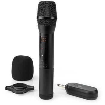 Preview: Set di radiomicrofoni senza fili, nero - suono cristallino, 20 canali, senza interferenze, ideale per canto, karaoke, presentazioni ed eventi