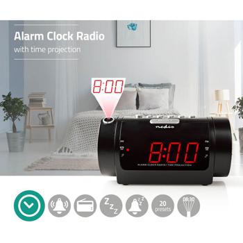 Preview: Schicker Projektionswecker mit Radio (schwarz): LED-Anzeige, Sleep Timer, Snooze – Uhrzeitprojektion an Wand oder Decke – stilvolles Design Preview: Schicker Projektionswecker mit Radio (schwarz): LED-Anzeige, Sleep Timer, Snooze – Uhrzeitprojektion an Wand oder Decke – stilvolles Design
