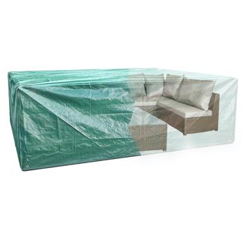 Preview: Bâche de protection XL pour mobilier de jardin - 250x80x210 cm - Résistante aux intempéries, déchirures & UV - Polyéthylène 110 g/m²