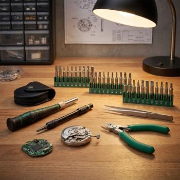 Precision mechanic‘s tool set, 36-piece, with precision screwdriver bits, pliers and much more, ideal for watches, electronics & model making