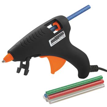 Preview: Niedrigtemperatur Heissklebepistole - schnelles, stabiles Kleben von Stoff, Holz, Metall, Leder - inkl. 6 Klebesticks - Ø 7mm - 120-140°C - ideal für Bastelarbeiten