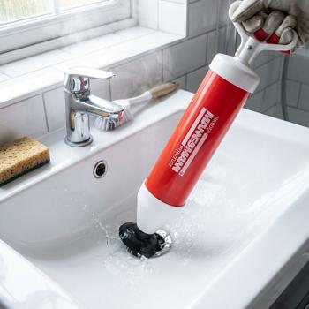 Déboucheur manuel haute pression 48cm - Nettoyage ultrarapide des canalisations sans produits chimiques - Jet d‘eau puissant - Plastique robuste