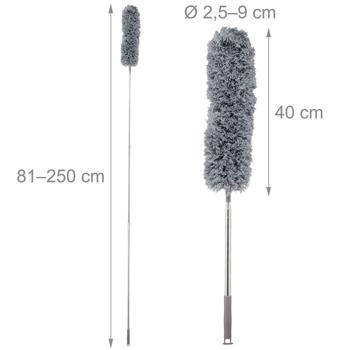 Preview: Piumino XL (2,5 m) con manico telescopico in acciaio inox: piumino lavabile a mano per soffitti alti e aree difficili da raggiungere Preview: Piumino XL (2,5 m) con manico telescopico in acciaio inox: piumino lavabile a mano per soffitti alti e aree difficili da raggiungere