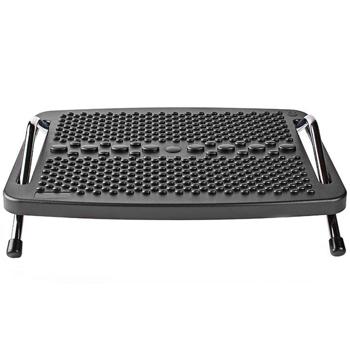 Preview: Poggiapiedi con angolo di inclinazione regolabile, nero, poggiapiedi ergonomico per scrivania, postazione di lavoro, home office, ufficio