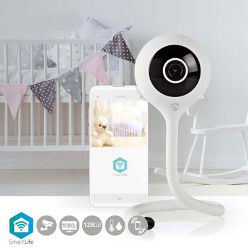 Preview: SmartLife Full-HD IP camera, indoor - WiFi, app, motion sensor, night vision, 2-way audio, climate sensor, surveillance camera