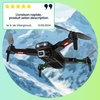 Preview: Drone Pliable GPS avec Caméra 4K UHD - Follow-Me pour Photos & Vidéos Aériennes - Moteur Brushless Gyroscope 6 Axes Wi-Fi 5GHz Portée 300m
