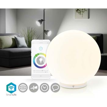 Preview: SmartLife RGB mood light made of glass, 360lm - app, multicolor, color change, dimmable - smart colorful ambient lighting for every room