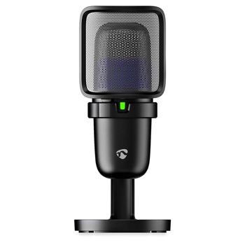 Preview: USB microphone for streaming, podcast & studio: RGB, stand, pop filter - for gamers, influencers, content, musicians - recordings with crystal-clear sound