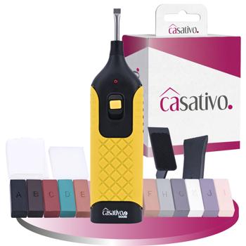 Preview: Professionelles Reparatur-Set zum Ausbessern von  Fliesen, Kacheln, Marmor, Steingut, Hartwachs u. Wachsschmelzer, originalgetreue Ergebnisse