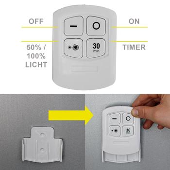 Preview: Faretti LED touch, 3 pezzi, autoadesivi