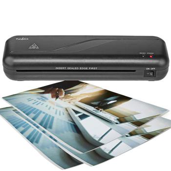 Preview: Plastifieuse à Chaud Compacte - Plastification Professionnelle Rapide 230mm/min - 100 Films A4 100 Microns - Sécurité Anti-Surchauffe - Bureau & Maison