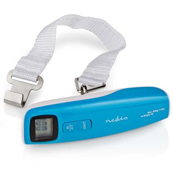 Preview: Bilancia digitale precisa per bagagli con display LCD di facile lettura - ideale per i viaggi, pesa bagagli fino a 50 kg, compatta, leggera, maneggevole e facile da usare