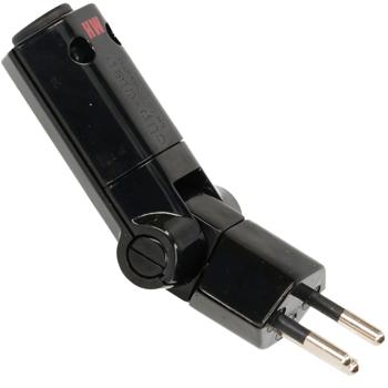 Preview: Adaptateur de Prise Murale Pivotant et Pliable Type 12 Noir - Angle 180° Vertical / 130° Horizontal - 250V 10A - Flexible & Réutilisable