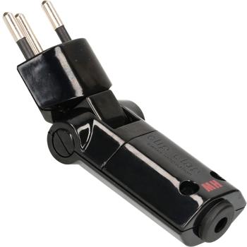 Preview: Adaptateur de Prise Murale Pivotant et Pliable Type 12 Noir - Angle 180° Vertical / 130° Horizontal - 250V 10A - Flexible & Réutilisable