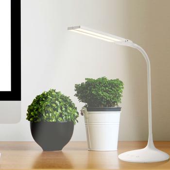 Preview: 2er-Set LED-Schreibtischleuchte (280 Lumen), dimmbar, weiss – Touch-Steuerung, trendiges Design – Bequeme Beleuchtung für Büro und Zuhause