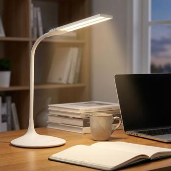Preview: set of 2 LED desk lamps (280 lumen), dimmable, white - Touch control, trendy design - Convenient lighting for the office and home