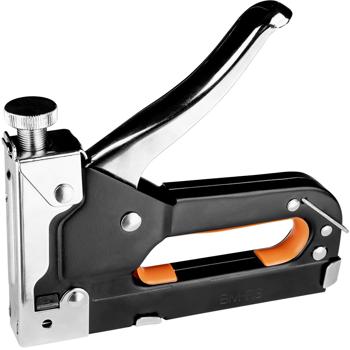 Preview: Handtacker Schwarz - Stufenlose Schlagkrafteinstellung für Polstermöbel Reparaturen & DIY - Metall Tackerpistole 16x19x3 cm - Für Haus & Garten Preview: Handtacker Schwarz - Stufenlose Schlagkrafteinstellung für Polstermöbel Reparaturen & DIY - Metall Tackerpistole 16x19x3 cm - Für Haus & Garten