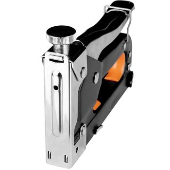 Preview: Handtacker Schwarz - Stufenlose Schlagkrafteinstellung für Polstermöbel Reparaturen & DIY - Metall Tackerpistole 16x19x3 cm - Für Haus & Garten Preview: Handtacker Schwarz - Stufenlose Schlagkrafteinstellung für Polstermöbel Reparaturen & DIY - Metall Tackerpistole 16x19x3 cm - Für Haus & Garten