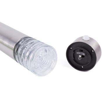 Preview: Lampe Solaire Jardin - Détecteur Mouvement Crépusculaire, Éclairage Extérieur Robuste Inox IP44 - 8h Autonomie, 28xØ6.2cm