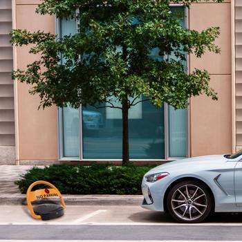 Preview: Arceau de parking automatique solaire - Protection place privée professionnelle télécommande alarme - Métal robuste résistant eau - 380x460x80mm Preview: Arceau de parking automatique solaire - Protection place privée professionnelle télécommande alarme - Métal robuste résistant eau - 380x460x80mm