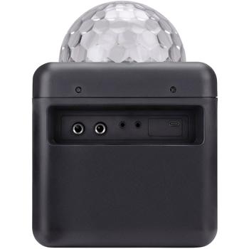 Preview: Karaoke-Maschine inkl. 2 Mikrofone - Mobile Spassmaschine für Partys - Bluetooth, USB-C, Akkubetrieb 1200 mAh, Lichteffekte, 1.3 kg