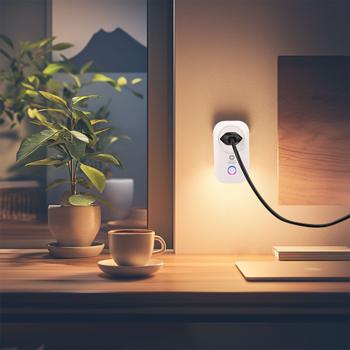 Preview: Smart WiFi socket outlet with power measurement: WiFi wireless switch (white) for app-controlled energy saving & convenient device control
