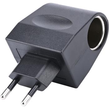 Preview: Mini-transformateur, compact et pratique, 230 V vers 12 V, 1000 mA / 12 W, noir, permet d’utiliser partout vos appareils 12 V avec fiche allume-cigare