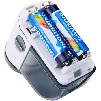 Preview: Mini-Fusselrasierer für Kleidung - entfernt Fussel, Noppen & Knötchen - batteriebetrieben, Metall-Flusengitter & Auffangbehälter - inkl. Schutzkappe & Reinigungsbürste
