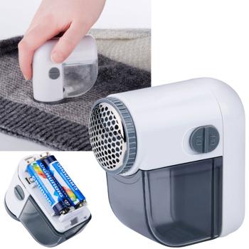 Preview: 2er-Set Mini-Fusselrasierer - batteriebetrieben für unterwegs - entfernt Fussel & Knötchen - sicheres Metallgitter - 7.3x3.6x7.8cm - inkl. Auffangbehälter