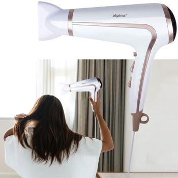 Preview: Professionelles Haarstyling-Set, elegantes weiss, mit Temperaturkontrolle – Föhn & Glätteisen für schonendes & effektives Styling