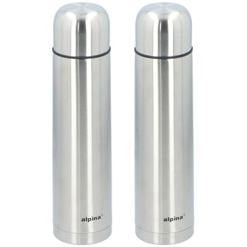 Preview: Set of 2 thermos bottles, stainless steel, 1000 ml