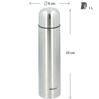 Preview: Set of 2 thermos bottles, stainless steel, 1000 ml