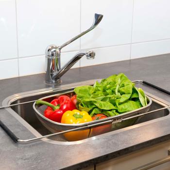 Preview: Filtro per lavello, estensibile da 35 a 55 cm, acciaio inox