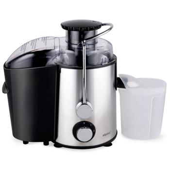 Preview: Electric juicer 400W - fruit and vegetable juicer in silver/black, high-quality design, easy operation & maximum juice yield